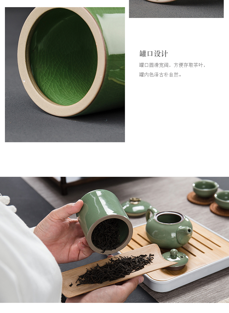 True sheng travel tea set suit portable package household contracted small Japanese ceramic cups elder brother kung fu tea set dry up