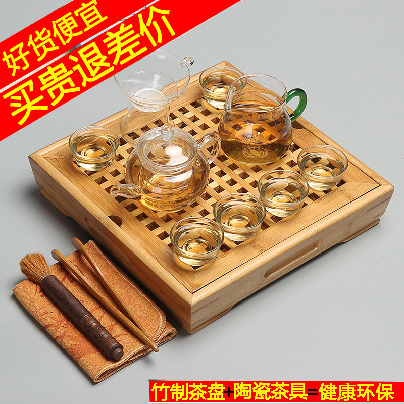 Brother really fill the whole up and exquisite kung fu tea sets tea bamboo tea tray tea sea water suit small family