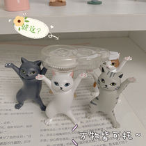 Japan Qualia Joint Selfie Cat Pen Rack Cute desktop swing piece Handmade paparazzi SHELF CUTE GIFT