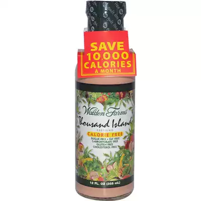Walden Farms Thousand Island dressing salad dressing Zero card sugar free fat no cholesterol 355 ml