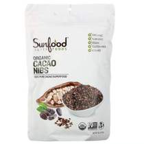 Spot US Sunfood Caoao Nibs Organic Cocoa Grain Chocolate Bean Raw Ketones Baking No Sugar 227g