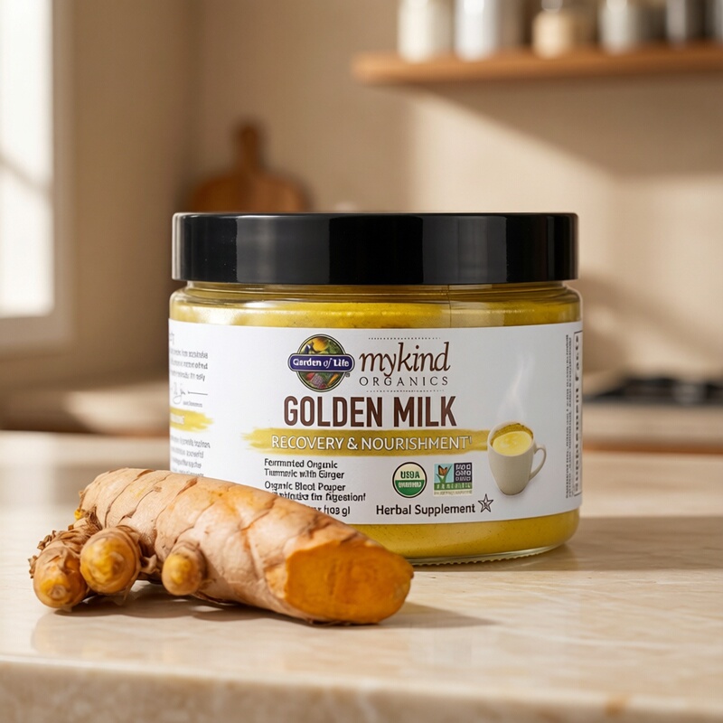 American Garden Golden Milk Probiotic Turmeric Ashwagandha Sleep Repair and Nutrition