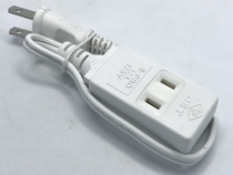 One-to-three power conversion plug converter JET socket extension cord wiring double-sided plug-in row