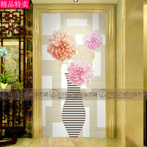 Hot Pins Art Glass Entrance Hymn Guan Shoes Cabinet Background Wall Decoration Screen Partition Mobile Door Engraving Steel Vases