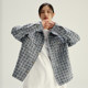 KingPrince spring plaid high street niche niche style jacket short men's and women's trendy brandy jackets