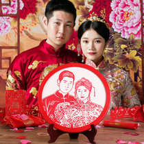  Wedding gifts for brother and sister wedding gifts homemade anniversary creative ornaments round frame portrait paper-cut customization