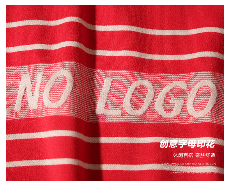 Creative Tide thương hiệu áo len lỏng nam mùa thu Letter Jacquard cổ tròn màu sắc phù hợp với áo len nam 2018 mới áo len nam form rộng