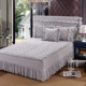 Bedspread giường váy một mảnh luật nhung Levin dày ấm bông nệm bìa đúp bảo vệ giường 1.8x2.0m - Váy Petti