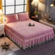 Bedspread giường váy một mảnh luật nhung Levin dày ấm bông nệm bìa đúp bảo vệ giường 1.8x2.0m - Váy Petti