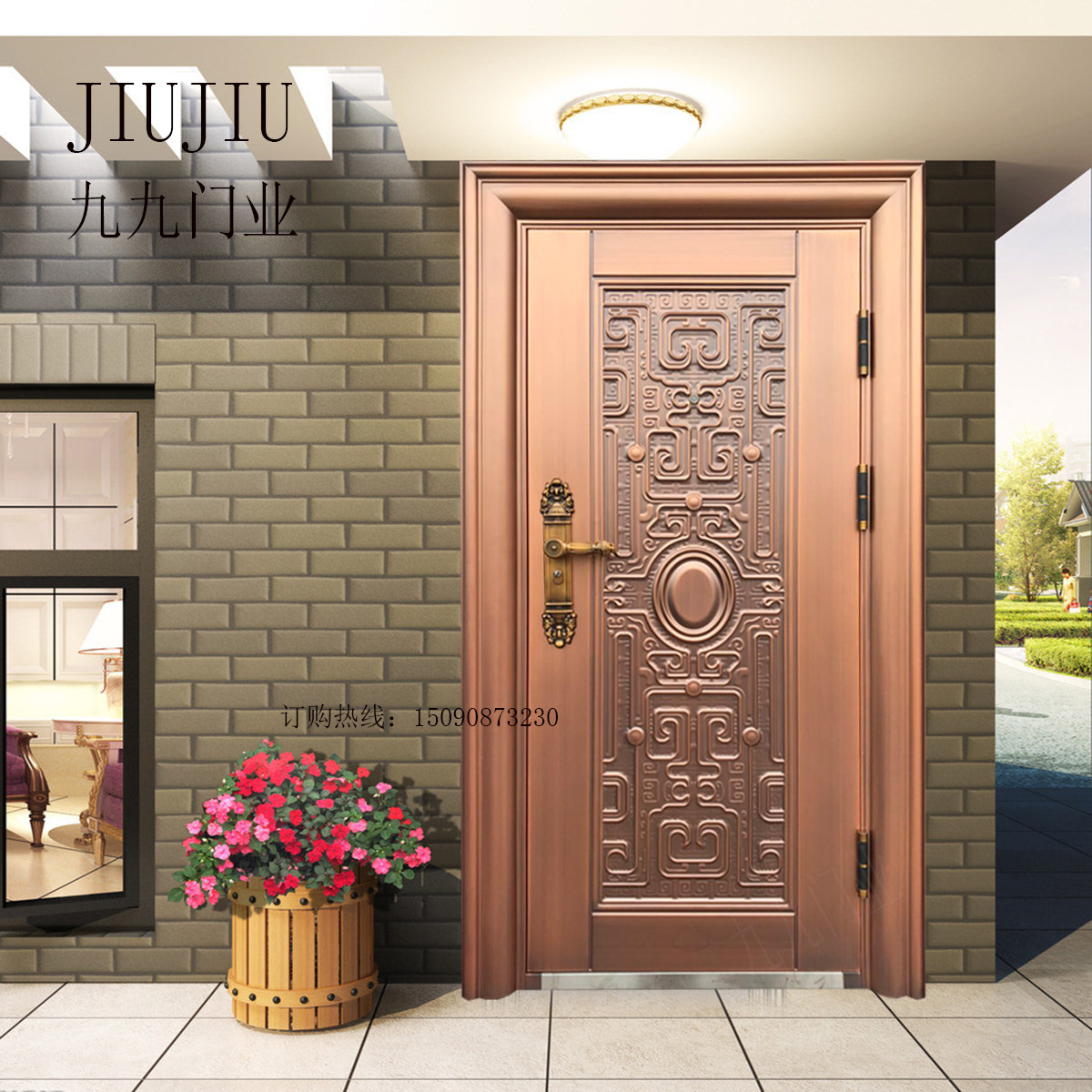 Spot Class A door anti-theft door imitation copper door single door child mother door entry door security door villa door can be customized