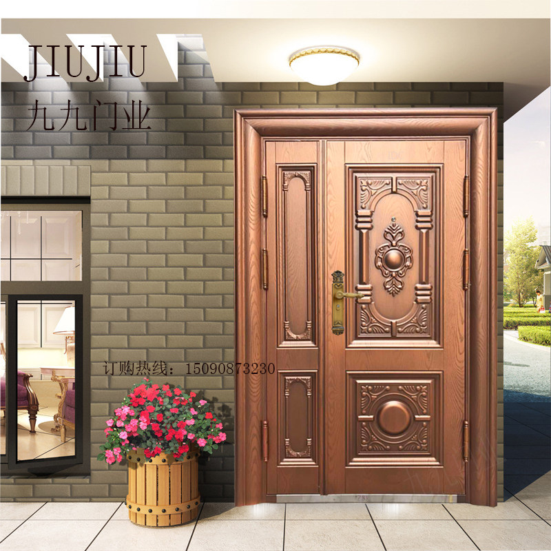 Spot Class A security door imitation copper door single door child mother door entry door security door balcony door can be customized