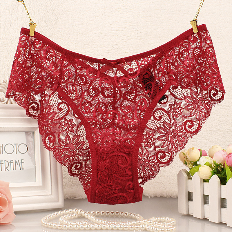 Cộng với kích thước phụ nữ Panties Transparent Underwear Briefs Thongs