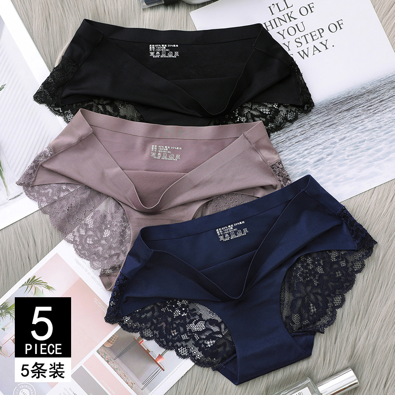 5pieces Womens Sexy ren Panties S. S. S.