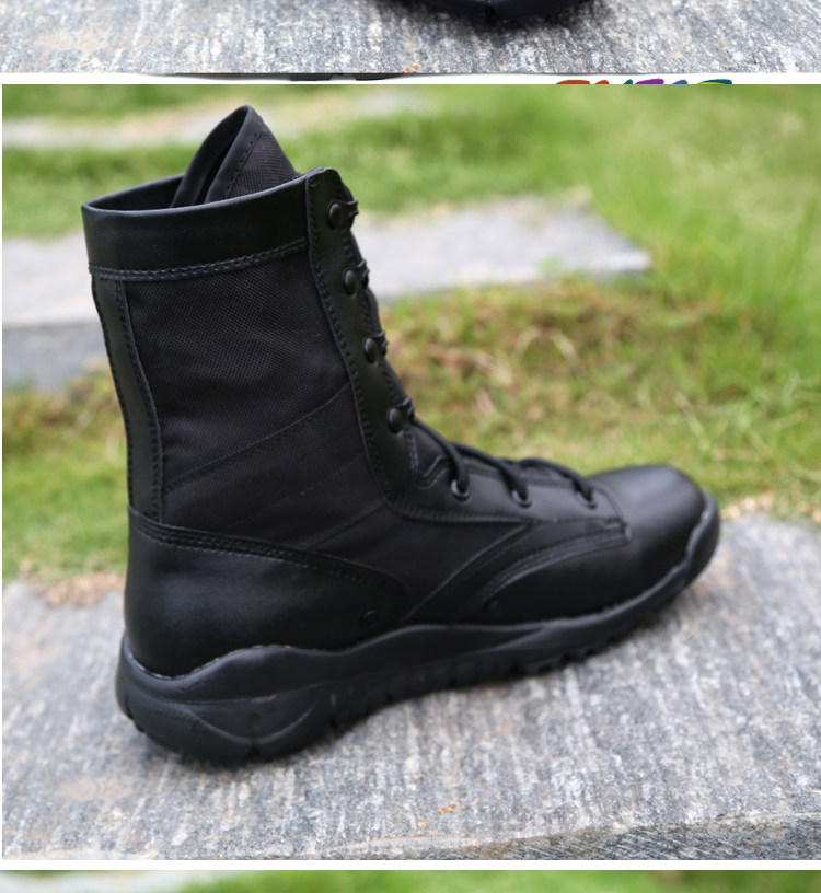 Boots militaires en cuir - Ref 1397129 Image 12