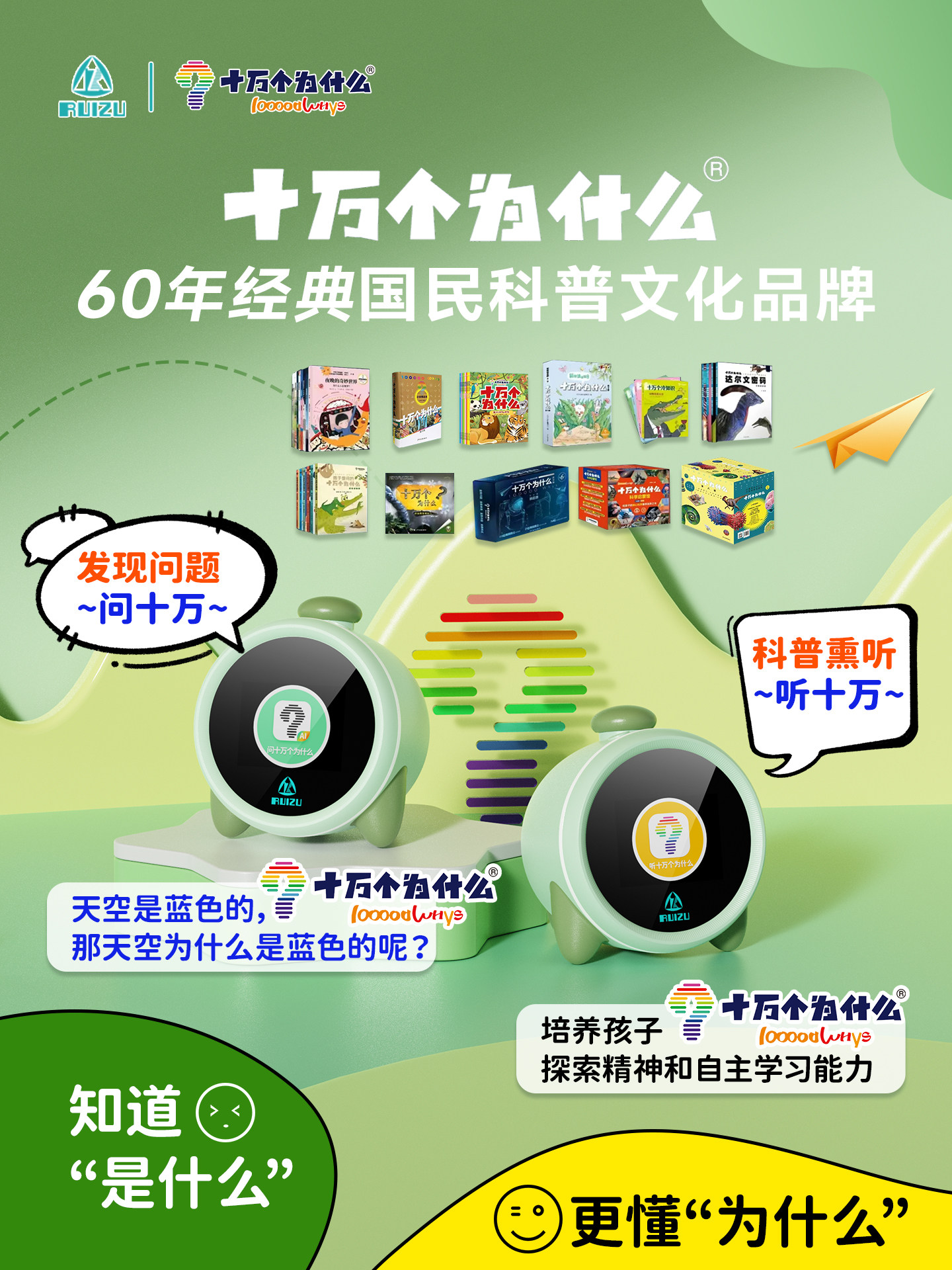 Ruizu H09 Voice-Controlled Smart Alarm Clock, Talking Learning Machine, Student Self-Discipline Timer, Clock Robot