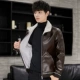 Playboy VIP 2018 thu đông nam áo khoác da dày Áo khoác da PU áo khoác nam xe máy thủy triều áo jacket nam