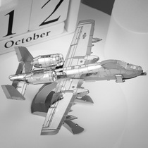 Aipai metal stainless steel DIY3D puzzle alloy assembly aircraft model A10 Thunder attack aircraft