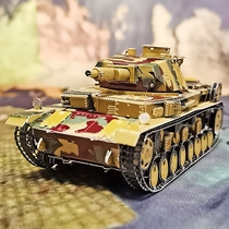 Cool color version metal DIY assembly model glue-free 3D three-dimensional World War II Germany IV tank