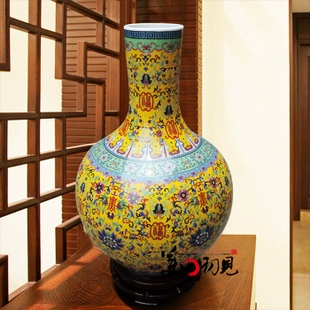 Специальное предложение бесплатная доставка Jingdezhen Ceramic Emale Color Antique Sky Tister Бутылка Гостиная Дома
