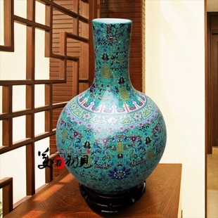 Специальное предложение бесплатная доставка Jingdezhen Ceramic Emale Color Antique Sky Tister Бутылка Гостиная Дома