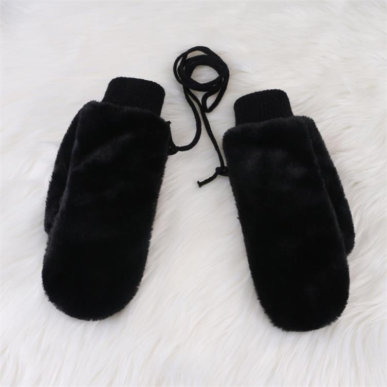 Glovely spring female with rope men spring plus heat heat driving cycling for cold cotton spring