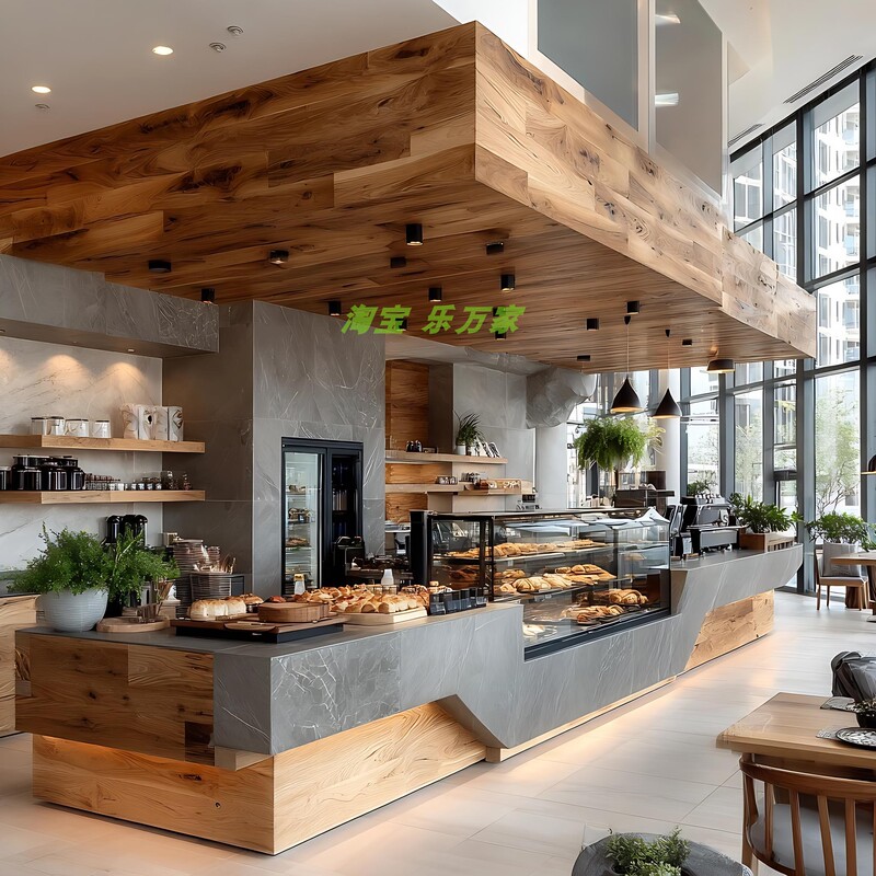 Waji Style Cafe Bar Counter, Bakery, Dessert Shop, Milk Tea Shop Front Desk, Bar Cashier Counter, Gym Reception Desk
