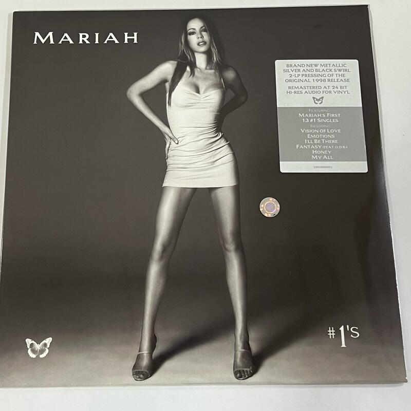 Mariah Carey # 1S 2Lp Limited Edition Silver Swirl Vinyl Black Record