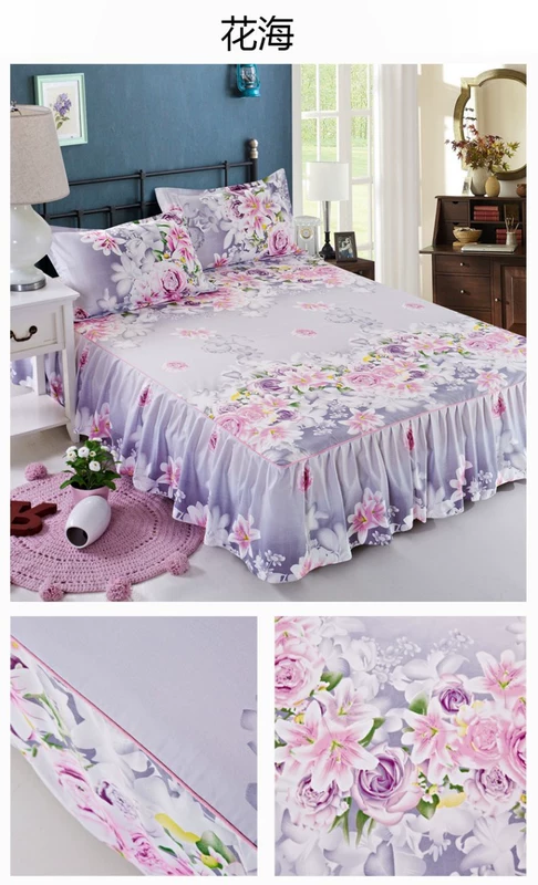 Bedspread giường váy giường bìa một mảnh bìa nệm lò xo bụi bảo vệ khỏi bị trượt nơi 1.5m1.8 mét cho một giường Li - Váy Petti