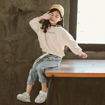 Girl autumn suit 2020 new Korean children Spring and Autumn Net Red foreign air fashionable autumn two-piece set