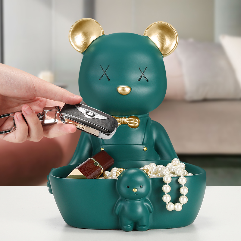 Nordic Violent Bear Admission Pendulum with light extravaganza Decorative Pint Guan Key Putting Living Room With Remote Control Gift
