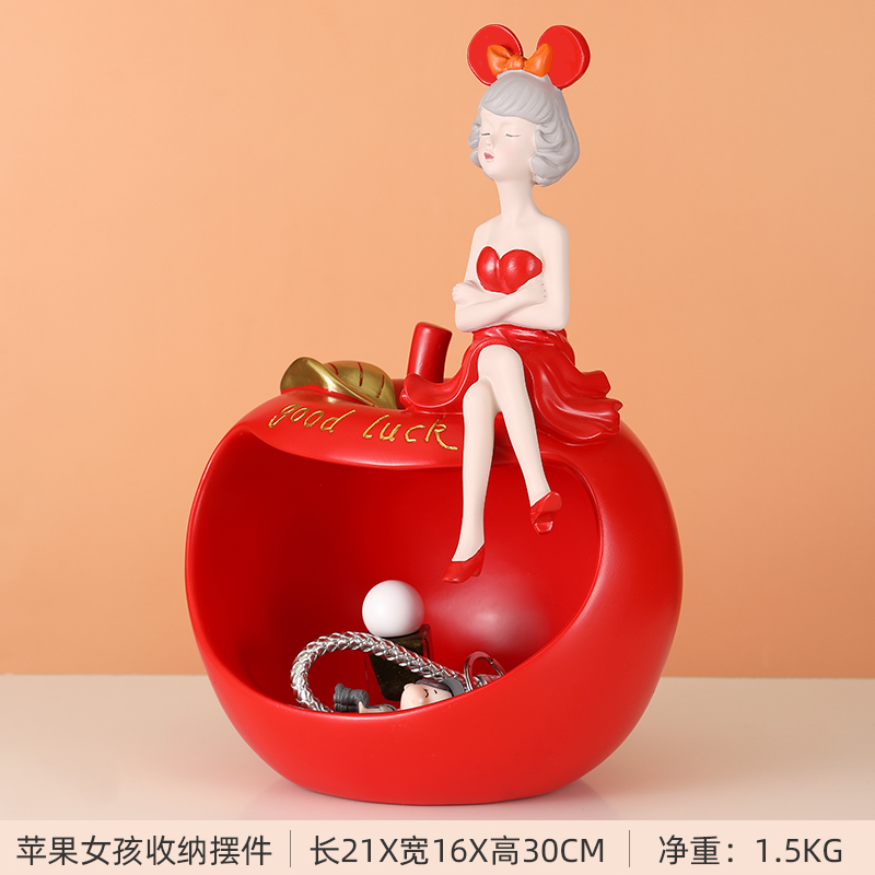Ping An Fruits Girl Creative Admission Pendulum Nordic Light Lavish Home Personality Adornment Living-room Genguan Newlywed Gift