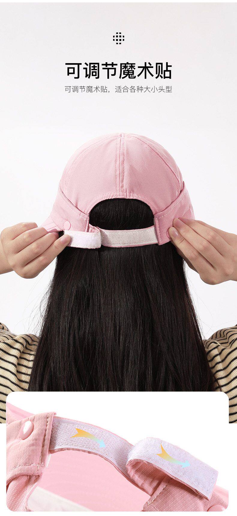 【中国直邮】 GoloveJoy 防晒遮阳帽 粉色一顶