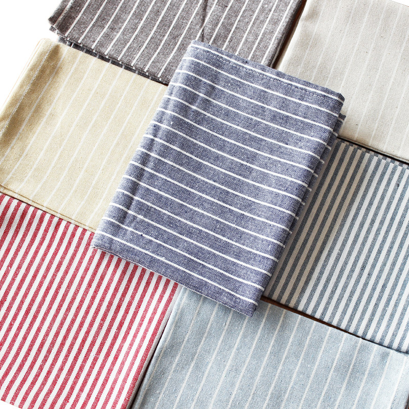 Dining Mats Ins Wind Cotton Linen Home Insulation Mat Day Style Nordic Striped Children Outdoor Christmas West Restaurant Buyi