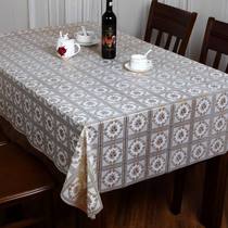 European hot stamping lace Plaid color PVC waterproof and anti oil tea table mat table cloth rectangular table cloth fabric