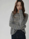 French-Style Round-Neck Striped Color-Block Knit Sweater for Women, Spring and Autumn Vintage Lazy Loose-Fitting Base Sweater, Thin Inner Layer Top
