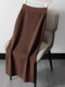 Autumn and Winter High-End Straight Slit Knitted Skirt for Women, French Style Back Slit, High Waist, Slimming, Elegant, Hip-Hugging Long Skirt