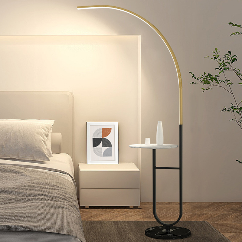 Nordic living room floor lamp bedroom ins storage integrated bedside vertical table lamp light luxury sofa side fishing lamp
