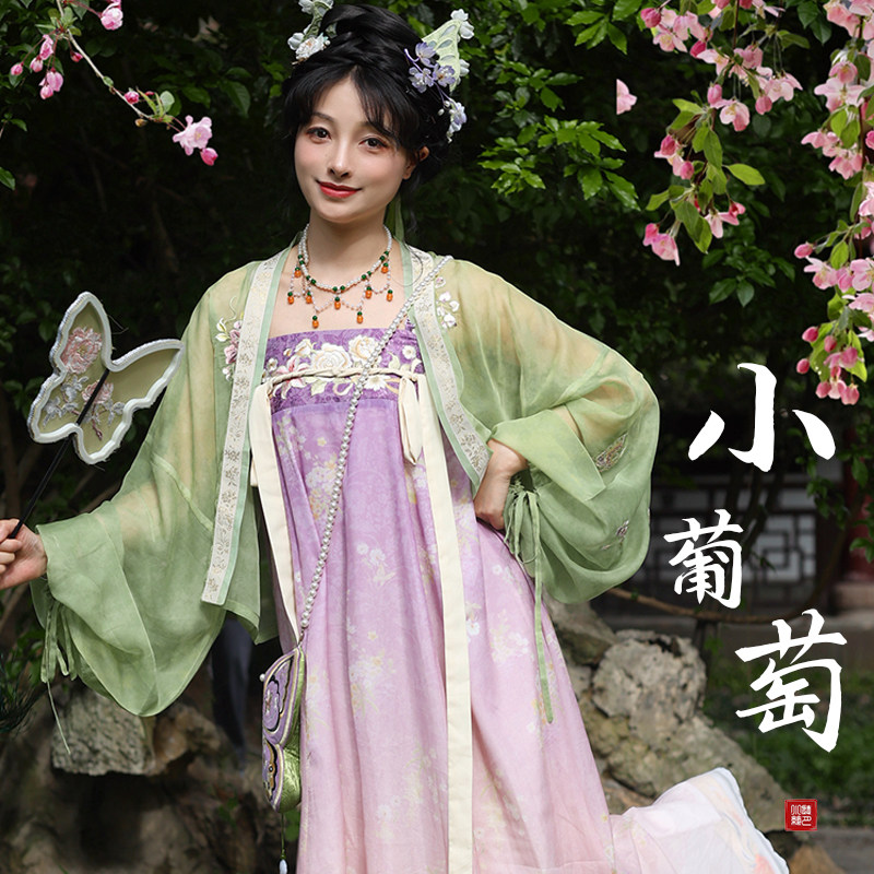 🌟古韵新生 汉服新潮🌸 听月小筑【小葡萄】原创女唐制齐胸裙-古风-淘宝好物网