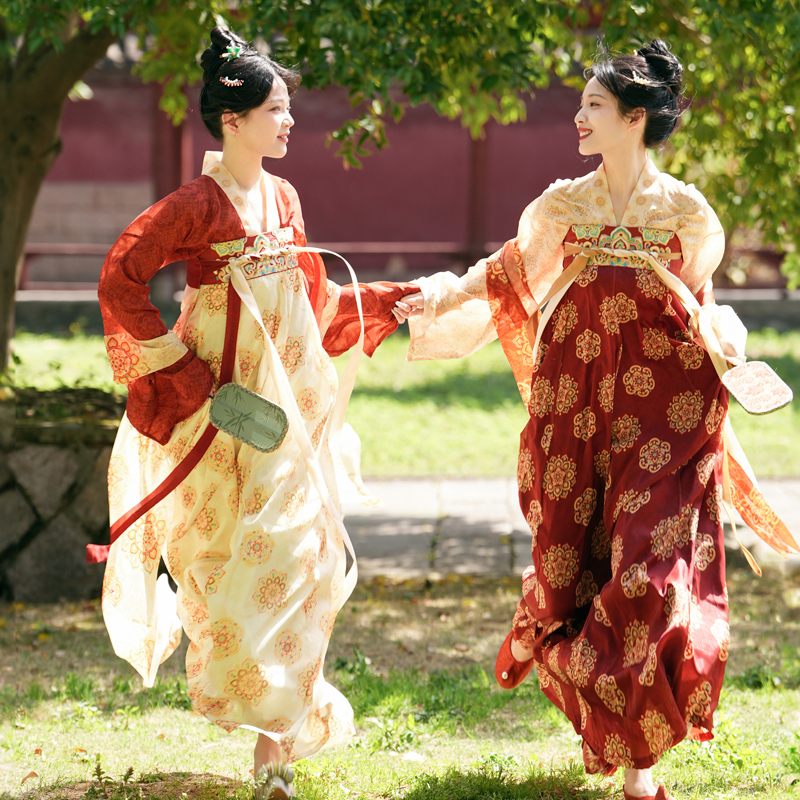 Mingyue Xuan Spring Harmony National Color New Original Tang-Style Hanfu Chest-Length Skirt Restoration National Style Daily Outfit Summer Edition