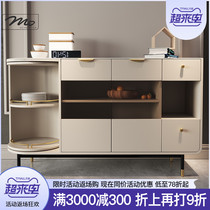  Light luxury rock board dining side cabinet storage cabinet restaurant cabinet modern simple household wine cabinet small apartment multi-function tea table