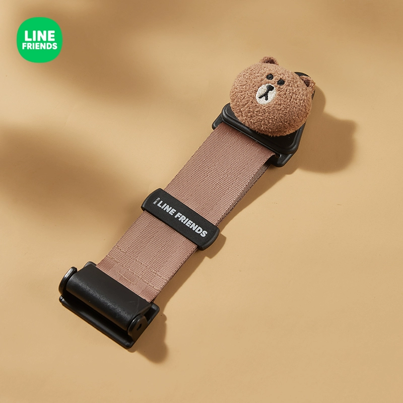 LINE FRIENDS Dây đai an toàn ô tô hình gấu nâu Vỏ bảo vệ dây an toàn trên ô tô dễ thương gối ghế sofa 