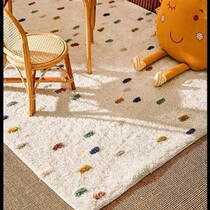 Carpet Thicken Minima Cute Living Room Bedroom Bedside Blanket Floating Window Children Room Rectangular Ins Wind Mesh Red Cushion