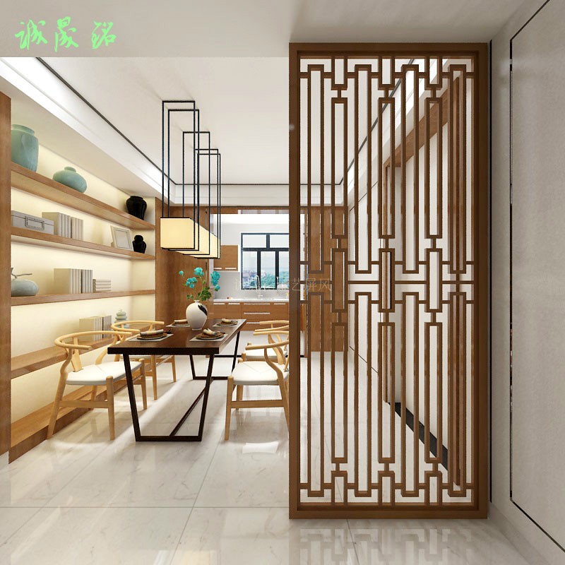 Màn hình vách ngăn phòng khách hàng rào lưới hàng đầu Tiandi hiên tùy chỉnh màn hình gỗ rắn đơn giản hiện đại thời trang ghế ngồi màn hình - Màn hình / Cửa sổ vách ngăn phòng khách bằng gỗ