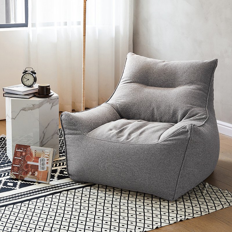 Cotton linen lazy sofa bean bag tatami Nordic single balcony bedroom reclining chair lazy chair small sofa net red