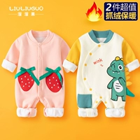 Флисовая клубника, зеленый динозавр