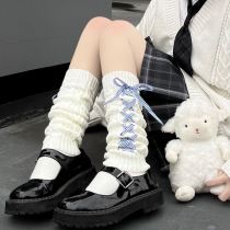 Japanese jk knit leg sleeve y2k socks subcultural calf bubble socks female autumn and winter white hair foot