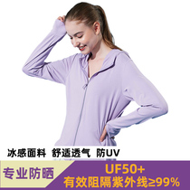  Sunscreen clothes womens ice silk summer coat anti-ultraviolet ultra-thin knitted breathable fishing light and thin sunscreen clothes men