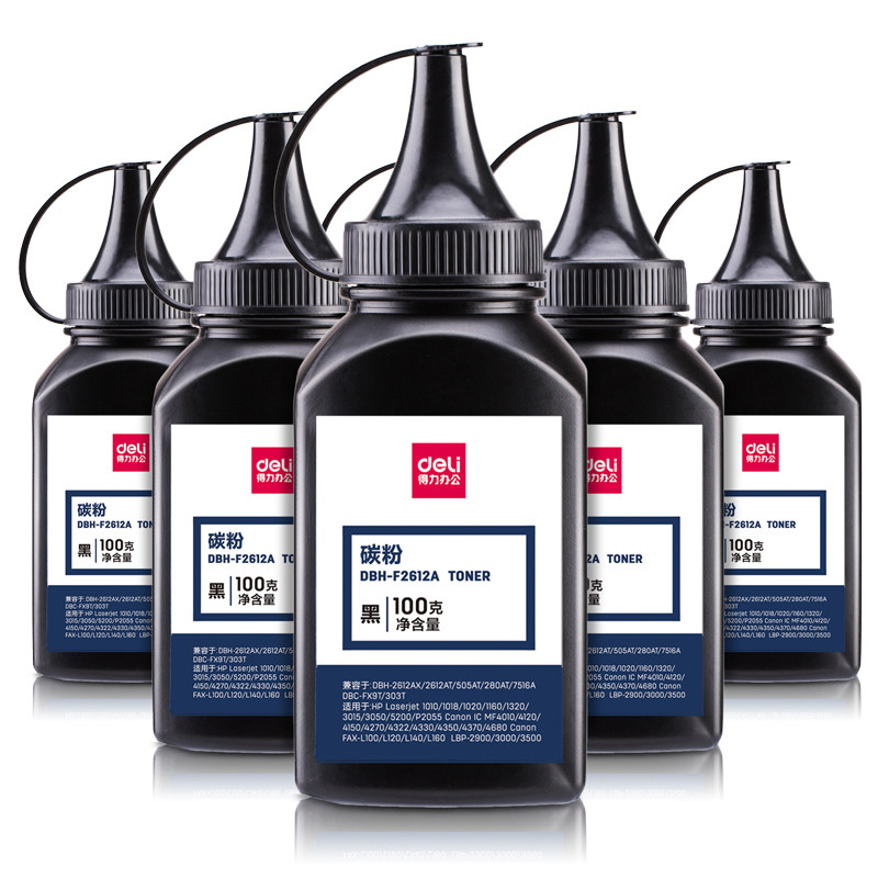 Deli Black Toner Laser Printer Easy Powder for HP Selenium Drum Cartridge cc388a Q2612A 132 Series Printer Brothers Printer Easy Powder Selenium Drum Powder