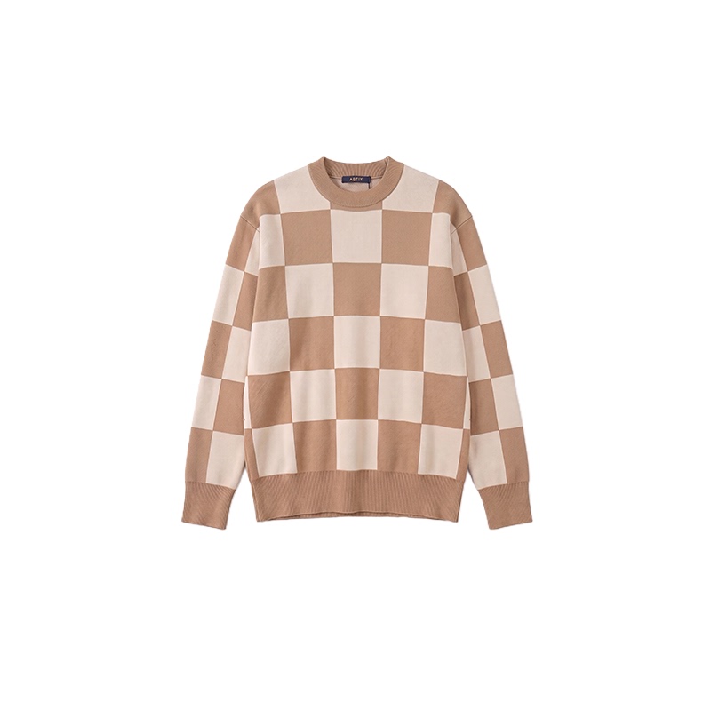 Plaid Sweater Autumn and Winter New Fashion Brand Trendy Light Luxury Monogram Men's Sweater 83105 Plaid Sweater Autumn and Winter New Fashion Brand Trendy Light Luxury Monogram Men's Sweater 83105
