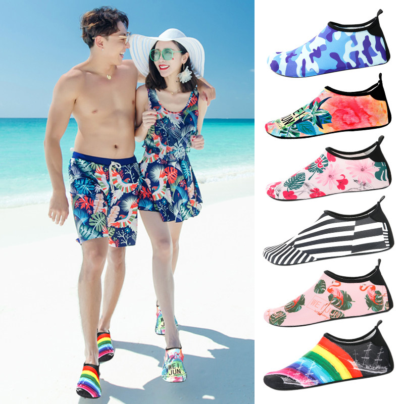 沙滩袜鞋男女潜水浮潜儿童涉水溯溪游泳鞋软鞋防滑防割赤足贴肤鞋